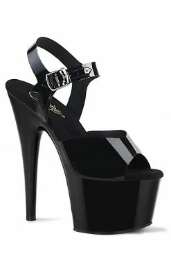 Pleaser ADORE-708N Black Jelly-Like Heels