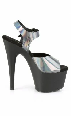 Pleaser ADORE-708N-DT Pewter Hologram Heels Pole Shoes