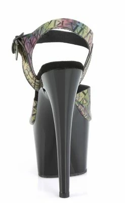Pleaser Pole Shoes ADORE-708N-LTP Green-Purple/Black Heels