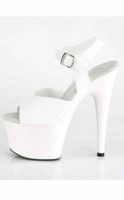 Pleaser Pole Shoes ADORE-708N White Jelly-Like Heels