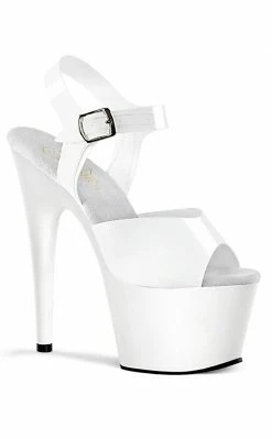 Pleaser Pole Shoes ADORE-708N White Jelly-Like Heels