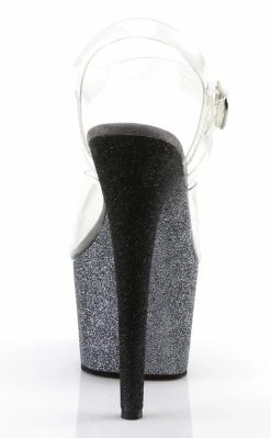 Pleaser ADORE-708OMBRE Silver Black Ombre Heels Pole Shoes