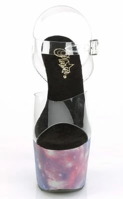 Pleaser Pole Shoes ADORE-708REFL Purple-Blue Reflective Heels