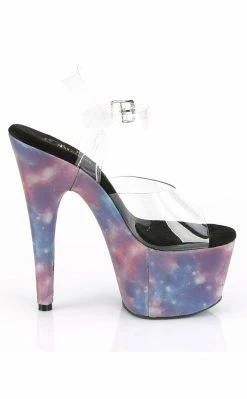 Pleaser Pole Shoes ADORE-708REFL Purple-Blue Reflective Heels
