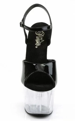 Pleaser ADORE-709 Black & Clear Heels