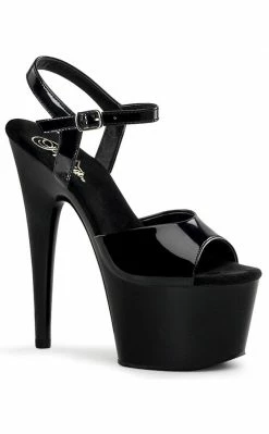 Pleaser Pole Shoes ADORE-709 Black Patent Heels (Au Stock)