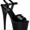 Pleaser ADORE-709 Black Patent Heels Pole Shoes