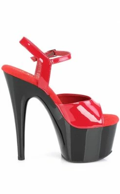 Pleaser ADORE-709 Red/Black Heels Pole Shoes
