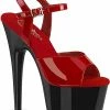 Pleaser ADORE-709 Red/Black Heels Pole Shoes