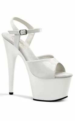 Pleaser ADORE-709 White Heels Pole Shoes