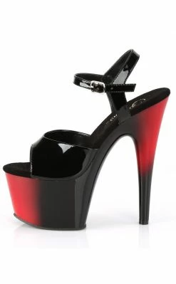 Pleaser ADORE-709BR Red Black Heels