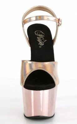 Pleaser ADORE-709HGCH Rose GoldHologram / Rose Gold Chrome Heels Pole Shoes