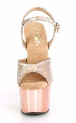 Pleaser ADORE-709HM Rose Gold Metallic Heels Pole Shoes