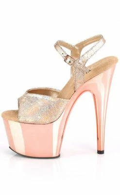 Pleaser ADORE-709HM Rose Gold Metallic Heels Pole Shoes