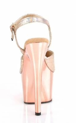 Pleaser ADORE-709HM Rose Gold Metallic Heels Pole Shoes