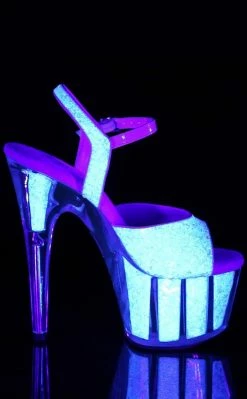 Pleaser ADORE-710UVG Neon Opal Glitter Heels Pole Shoes