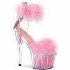 Pleaser Pole Shoes ADORE-724F Pink Fur Heels