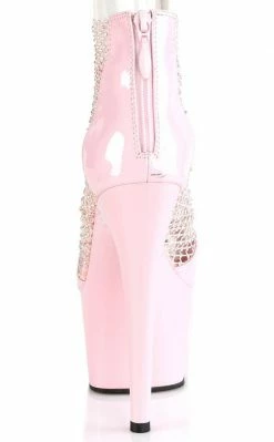 Pleaser ADORE-765RM Baby Pink Rhinestone Mesh Heels Pole Shoes