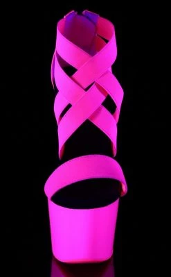 Pleaser Pole Shoes ADORE-769UV Neon Hot Pink Heels