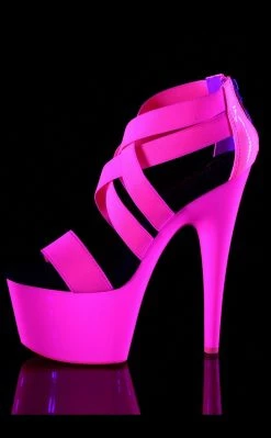 Pleaser Pole Shoes ADORE-769UV Neon Hot Pink Heels 9 Pleaser Pole Shoes ADORE-769UV Neon Hot Pink Heels