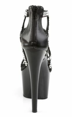 Pleaser Pole Shoes ADORE-798 Black Faux Leather Heels