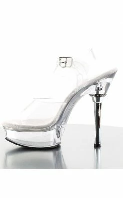 Pleaser Pole Shoes ALLURE-608 Clear Heels