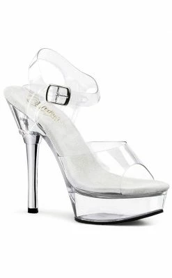 Pleaser Pole Shoes ALLURE-608 Clear Heels