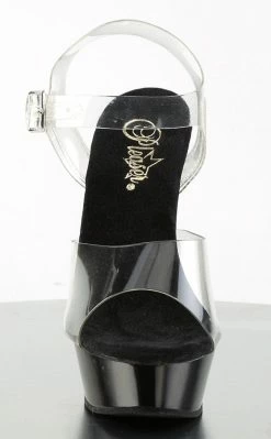 Pleaser ALLURE-608 Clr/Blk Heels