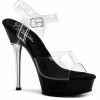 Pleaser ALLURE-608 Clr/Blk Heels