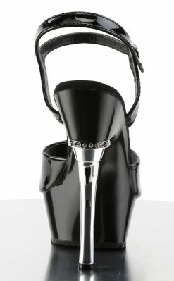 Pleaser ALLURE-609 Black Patent Heels Pole Shoes