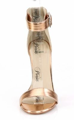 Pleaser AMUSE-10 Rose Gold Metallic PU Heels Pole Shoes