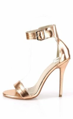 Pleaser AMUSE-10 Rose Gold Metallic PU Heels Pole Shoes