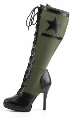 Funtasma ARENA-2022 Blk Pu-Army Green Canvas Boots