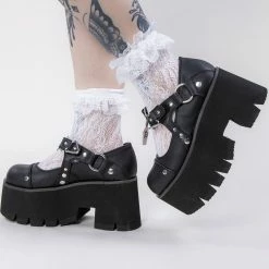 Demonia ASHES-33 Black Platform Mary Janes (Au Stock) 10 Demonia ASHES-33 Black Platform Mary Janes (Au Stock)
