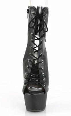 Pleaser ASPIRE-1016 Black Matte Ankle Boots Pole Shoes