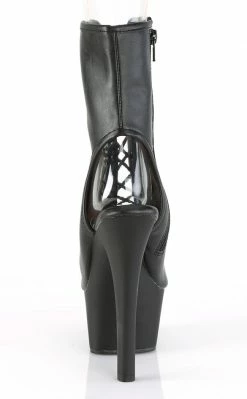 Pleaser ASPIRE-1016 Black Matte Ankle Boots Pole Shoes