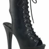 Pleaser ASPIRE-1016 Black Matte Ankle Boots Pole Shoes
