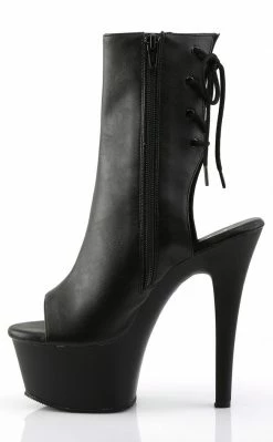 Pleaser Pole Shoes ASPIRE-1018 Black / Black Matte Ankle Boots