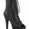 Pleaser ASPIRE-1021 Black Matte Ankle Boots