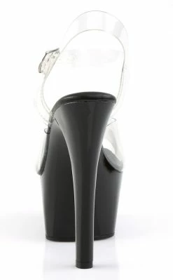 Pleaser Pole Shoes ASPIRE-608 Clr/Blk Heels