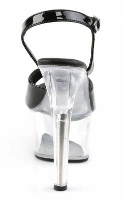 Pleaser ASPIRE-609 Blk Pat/Clr Heels