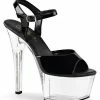 Pleaser ASPIRE-609 Blk Pat/Clr Heels