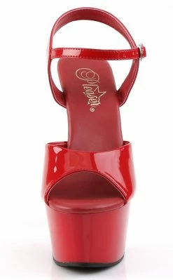 Pleaser ASPIRE-609 Red Patent Heels