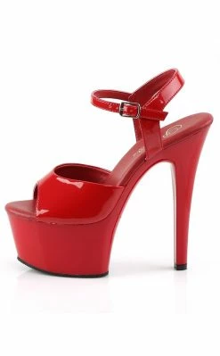 Pleaser ASPIRE-609 Red Patent Heels