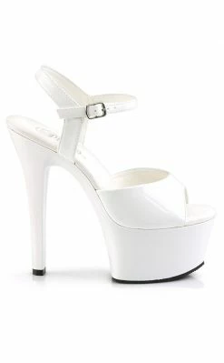 Pleaser Pole Shoes ASPIRE-609 White Heels