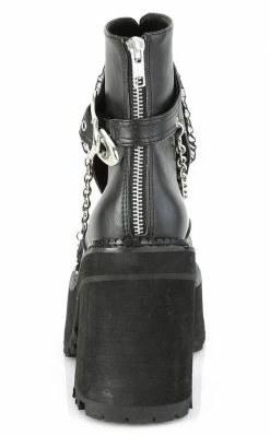 Demonia Shoes ASSAULT-55 Black Ankle Boots