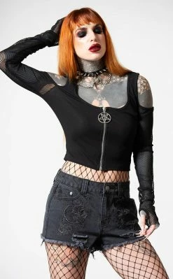 Killstar Alchemille Denim Shorts