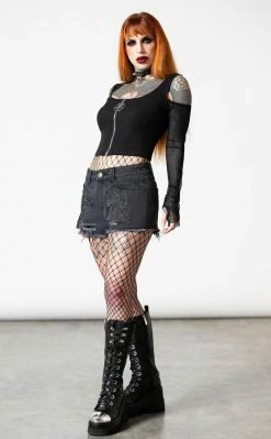Killstar Alchemille Denim Shorts