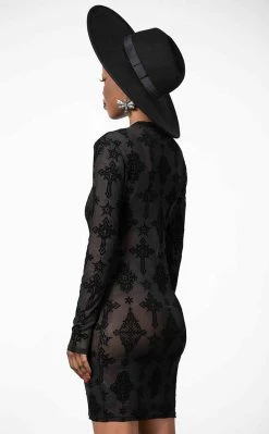 Killstar Alter Mesh Bodycon Dress Clothing