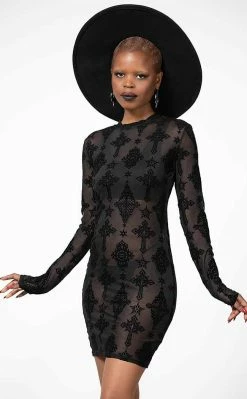 Killstar Alter Mesh Bodycon Dress Clothing